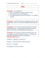 English Worksheet: Writing a composition