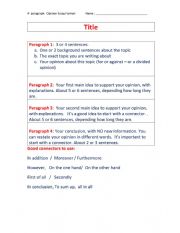 English Worksheet: Writing a composition
