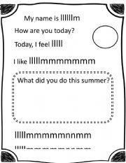 English Worksheet: Back to school Activity