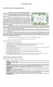 English Worksheet: Human Rights