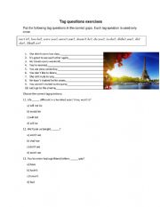English Worksheet: Tag questions