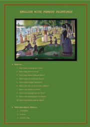 English Worksheet: English with famous art paintings /// where is the..../ show me the...