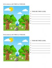 English Worksheet: THERE IS THERE ARE