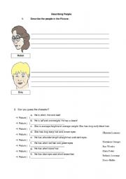 English Worksheet: Describing People