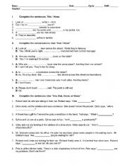 English Worksheet: ONE - ONES 