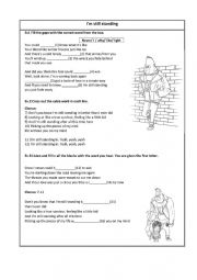 English Worksheet: Elton John - Im Still Standing