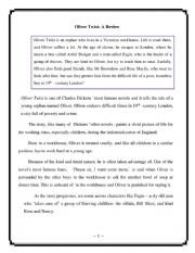 English Worksheet: Oliver Twist: A Review