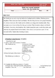 English Worksheet: 6th form test