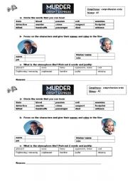 English Worksheet: Murder at The Orient Express 