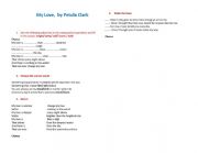 English Worksheet: My love, Petula Clark