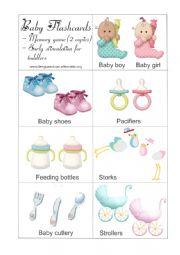 Baby vocabulary flash cards - Memory cards