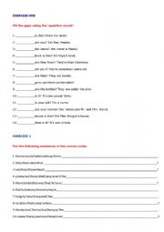 English Worksheet: Question Words