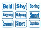 Synonym Snap: Adjectives of Personality