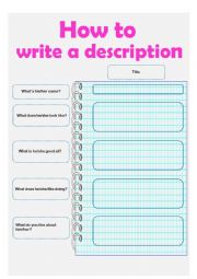 How to write a description