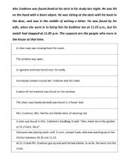 English Worksheet: Who is the murder