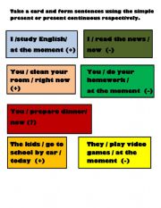 Speaking: Simple Present - Present Continuous