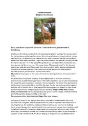 English Worksheet: Giraffe Wisdom: Enlighten Your Dreams