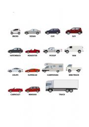 English Worksheet: colection-vehicles-transports