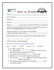 Mass versus Weight & How to Use a Triple Beam Balance