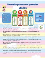 English Worksheet: possessive adjective