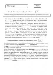English Worksheet: language tasks designed for 4th formers