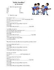 English Worksheet: Hello Goodbye Worksheet