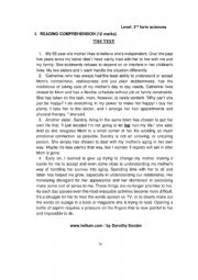 English Worksheet: 3rd form sciences