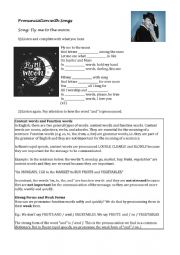 English Worksheet: Pronunciation - Song: Fly me to the Moon