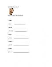 English Worksheet: Did you hear that