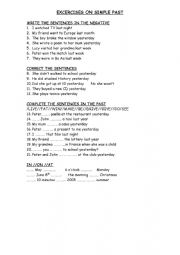 English Worksheet: SIMPLE PAST