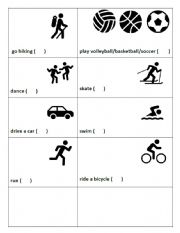 English Worksheet: hobbies