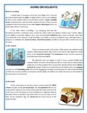 English Worksheet: going on holidays