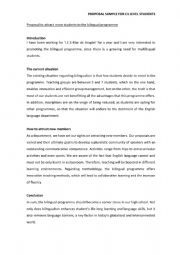 English Worksheet: Proposal sample 