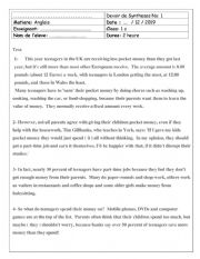 English Worksheet: 1st year full term test 1