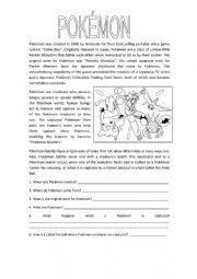 English Worksheet: POKMON