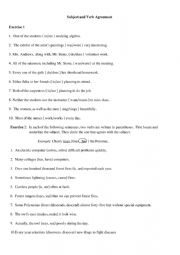 English Worksheet: Subject and Verb agreement