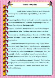 English Worksheet: christmastime