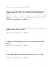 English Worksheet: Context Clues