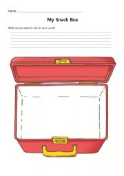 English Worksheet: Snack Box