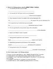 Pre Intermediate level Modals, Tenses and Comparatives and Superlatives practice