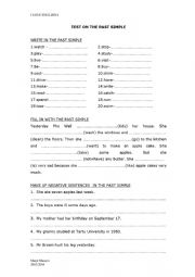 English Worksheet: past simple