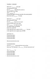 English Worksheet: PAST SIMPLE PRACTICE WITH SONG LYRICS