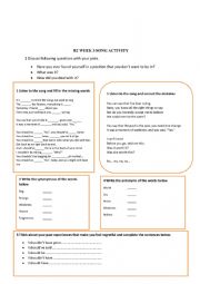 English Worksheet: Shouldve Said No - Taylor Swift