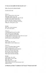 English Worksheet: JAZZ LOVE SONG-MELODY GARDOT