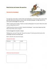 English Worksheet: the ant and the grasshopper