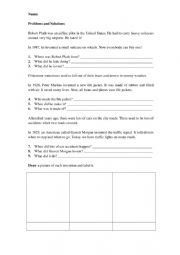 English Worksheet: Problems and Solutions Q&A