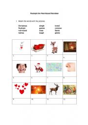 English Worksheet: Rudolph the Red-Nosed Reindeer