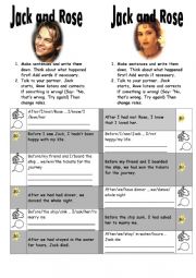 English Worksheet: Titanic past perfect vs simple past