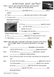 English Worksheet: Titanic and the use of the past perfect vs simple past