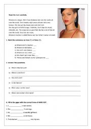 English Worksheet: Reading comprehension